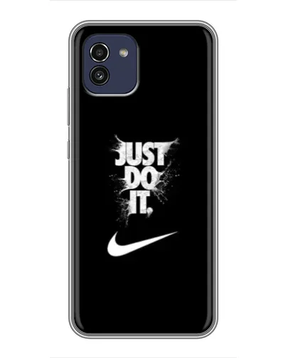 Чехол для Samsung Galaxy A03 (A035) с картинкой «Текстовый принт Nike» Чехол для Samsung Galaxy A03 (A035) с картинкой «Текстовый принт Nike»