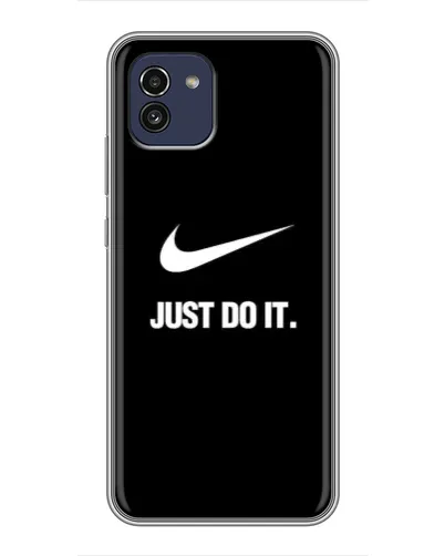 Чехол для Samsung Galaxy A03 (A035) с картинкой «Классический принт Nike» Чехол для Samsung Galaxy A03 (A035) с картинкой «Классический принт Nike»