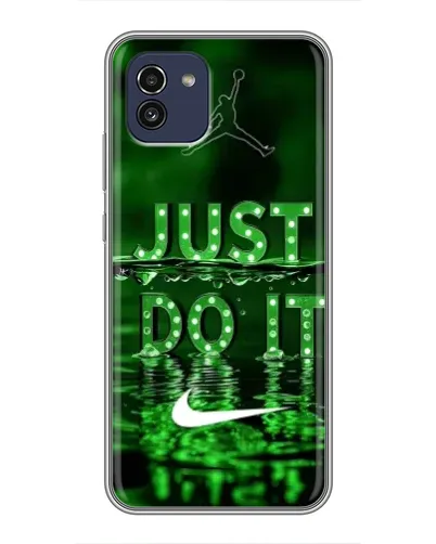 Чехол для Samsung Galaxy A03 (A035) с картинкой «Зеленый неоновый Nike» Чехол для Samsung Galaxy A03 (A035) с картинкой «Зеленый неоновый Nike»