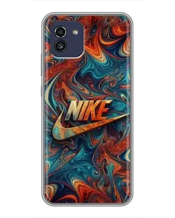 Чехол для Samsung Galaxy A03 (A035) с картинкой «Nike в абстракции»