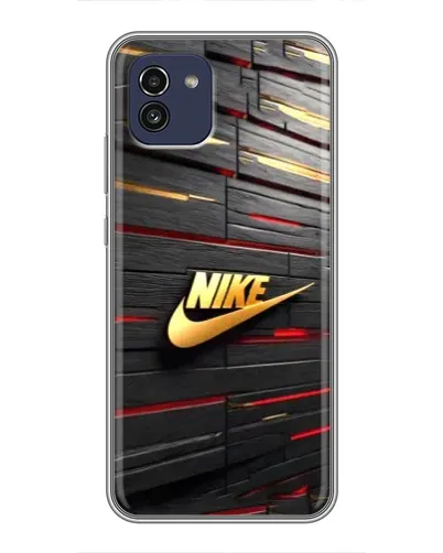 Чехол для Samsung Galaxy A03 (A035) с картинкой «Золотой Nike на металле» Чехол для Samsung Galaxy A03 (A035) с картинкой «Золотой Nike на металле»
