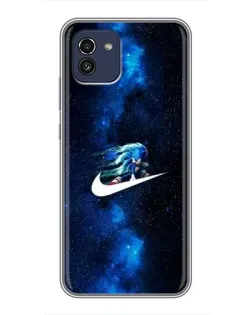 Чехол для Samsung Galaxy A03 (A035) с картинкой «Звездный путь Nike»