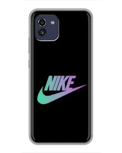 Чехол для Samsung Galaxy A03 (A035) с картинкой «Nike — городская ночь»