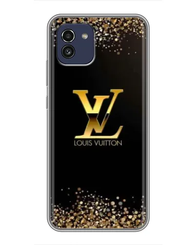 Чехол для Samsung Galaxy A03 (A035) с картинкой «LV — золотые искры»