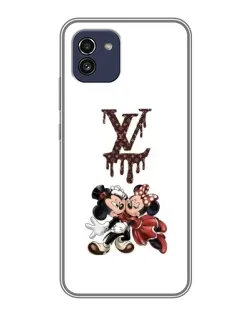 Чехол для Samsung Galaxy A03 (A035) с картинкой «LV и Микки Маус»