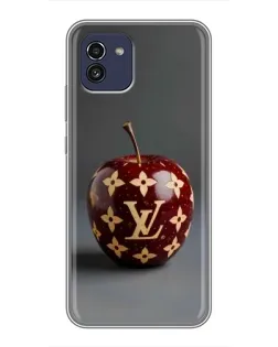 Чехол для Samsung Galaxy A03 (A035) с картинкой «Красное яблоко LV»