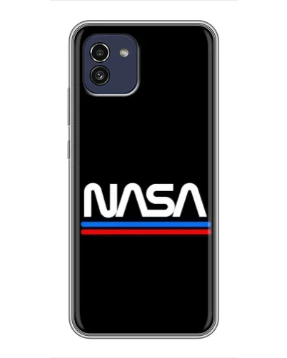 Чохол для Samsung Galaxy A03 (A035) з картинкою «NASA — класика Red Blue»