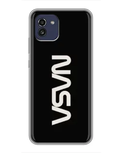 Чохол для Samsung Galaxy A03 (A035) з картинкою «NASA — вертикальний логотип»