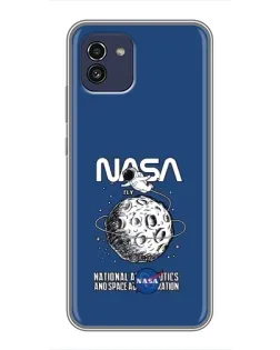 Чохол для Samsung Galaxy A03 (A035) з картинкою «NASA — місячна місія»