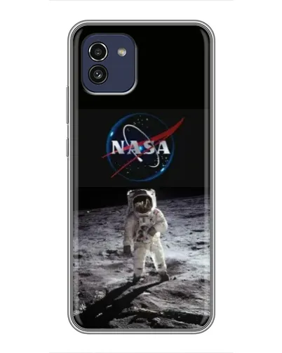 Чохол для Samsung Galaxy A03 (A035) з картинкою «Астронавт на Місяці»