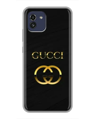 Чохол для Samsung Galaxy A03 (A035) з картинкою «Золотий логотип Gucci» Чохол для Samsung Galaxy A03 (A035) з картинкою «Золотий логотип Gucci»