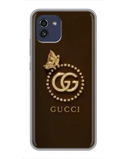 Чохол для Samsung Galaxy A03 (A035) з картинкою «Gucci — золотий метелик»