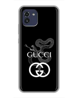 Чохол для Samsung Galaxy A03 (A035) з картинкою «Gucci — срібна змія»