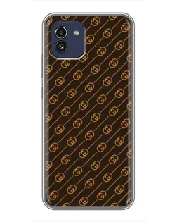 Чохол для Samsung Galaxy A03 (A035) з картинкою «Gucci — золоті діагоналі»