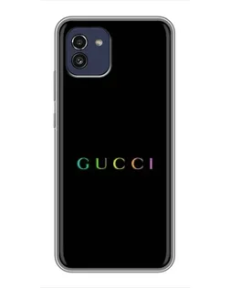 Чехол для Samsung Galaxy A03 (A035) с картинкой «Gucci — неоновый минимализм»