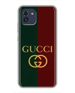 Чехол для Samsung Galaxy A03 (A035) с картинкой «Gucci — темно-зеленый градиент»
