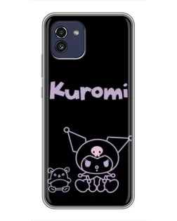 Чехол для Samsung Galaxy A03 (A035) с картинкой «Kuromi — черный минимализм» Чехол для Samsung Galaxy A03 (A035) с картинкой «Kuromi — черный минимализм»