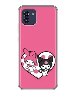 Чехол для Samsung Galaxy A03 (A035) с картинкой «Kuromi и My Melody» Чехол для Samsung Galaxy A03 (A035) с картинкой «Kuromi и My Melody»