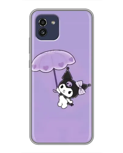 Чехол для Samsung Galaxy A03 (A035) с картинкой «Kuromi с зонтиком»