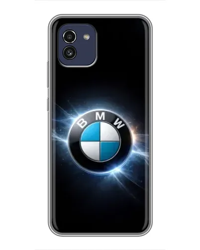 Чохол для Samsung Galaxy A03 (A035) з картинкою «BMW — неонове сяйво»