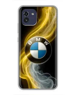 Чохол для Samsung Galaxy A03 (A035) з картинкою «Золотистий дим BMW»