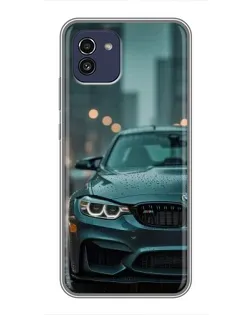 Чохол для Samsung Galaxy A03 (A035) з картинкою «BMW у вогнях міста»