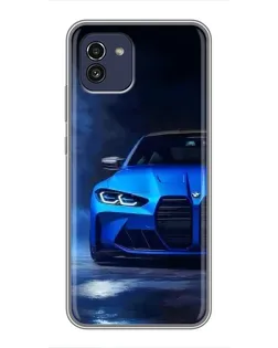 Чохол для Samsung Galaxy A03 (A035) з картинкою «Блакитна BMW M4»