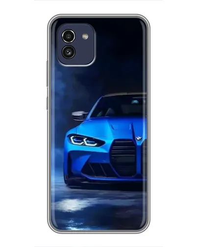 Чохол для Samsung Galaxy A03 (A035) з картинкою «Блакитна BMW M4»
