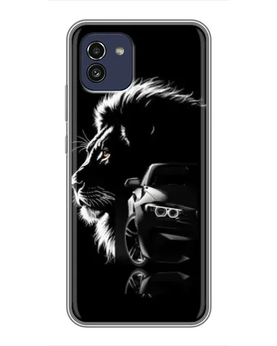 Чохол для Samsung Galaxy A03 (A035) з картинкою «BMW та лев»
