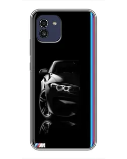 Чохол для Samsung Galaxy A03 (A035) з картинкою «Силует BMW в темряві»