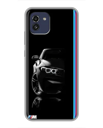 Чохол для Samsung Galaxy A03 (A035) з картинкою «Силует BMW в темряві»