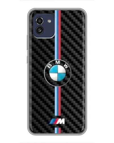 Чохол для Samsung Galaxy A03 (A035) з картинкою «Емблема BMW та карбон»