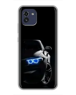 Чехол для Samsung Galaxy A03 (A035) с картинкой «BMW — ночной взгляд»