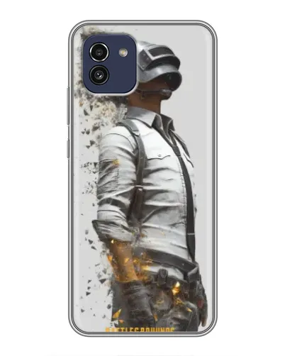 Чохол для Samsung Galaxy A03 (A035) з картинкою «PUBG — боєць у пилу»