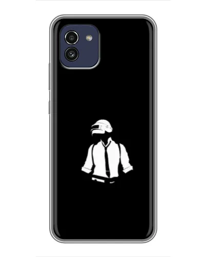 Чохол для Samsung Galaxy A03 (A035) з картинкою «PUBG — білий шолом»