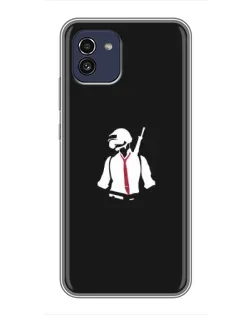 Чохол для Samsung Galaxy A03 (A035) з картинкою «PUBG — силует воїна»