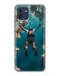Чохол для Samsung Galaxy A03 (A035) з картинкою «PUBG — вільне падіння»