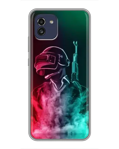 Чохол для Samsung Galaxy A03 (A035) з картинкою «PUBG — вогняний воїн»