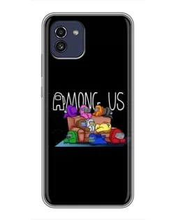 Чохол для Samsung Galaxy A03 (A035) з картинкою «Логотип Among Us» Чохол для Samsung Galaxy A03 (A035) з картинкою «Логотип Among Us»
