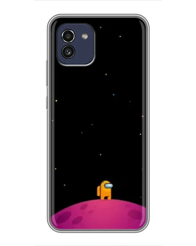 Чохол для Samsung Galaxy A03 (A035) з картинкою «Самотній герой на планеті»