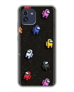 Чохол для Samsung Galaxy A03 (A035) з картинкою «Космічний патерн Among Us» Чохол для Samsung Galaxy A03 (A035) з картинкою «Космічний патерн Among Us»