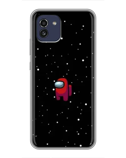 Чохол для Samsung Galaxy A03 (A035) з картинкою «Червоний Among Us»