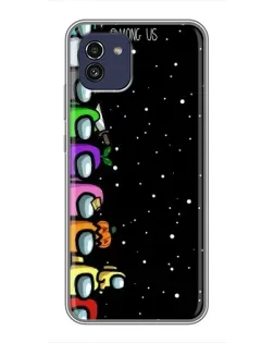 Чохол для Samsung Galaxy A03 (A035) з картинкою «Команда Among Us»