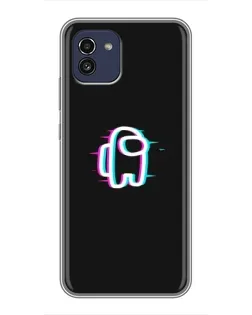 Чохол для Samsung Galaxy A03 (A035) з картинкою «Among Us неон»