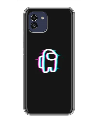 Чохол для Samsung Galaxy A03 (A035) з картинкою «Among Us неон»