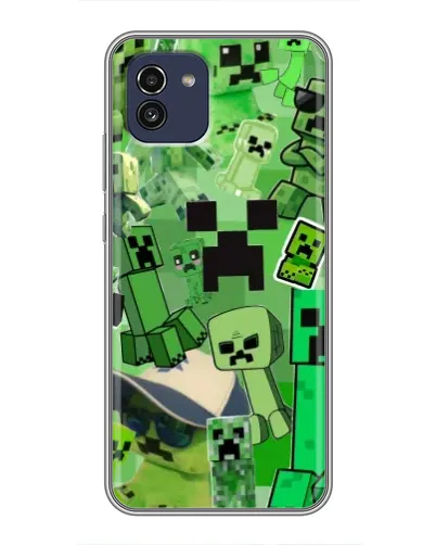 Чохол для Samsung Galaxy A03 (A035) з картинкою «Кріпери Minecraft»