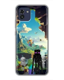 Чохол для Samsung Galaxy A03 (A035) з картинкою «Ендермен у лісі»