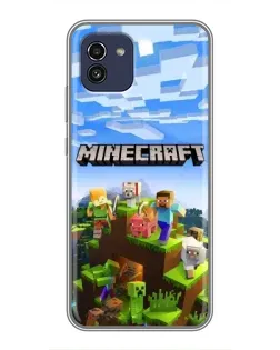 Чохол для Samsung Galaxy A03 (A035) з картинкою «Minecraft класичний світ»