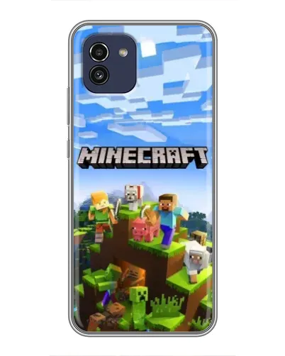 Чохол для Samsung Galaxy A03 (A035) з картинкою «Minecraft класичний світ»