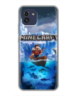 Чохол для Samsung Galaxy A03 (A035) з картинкою «Minecraft льодянийсвіт»